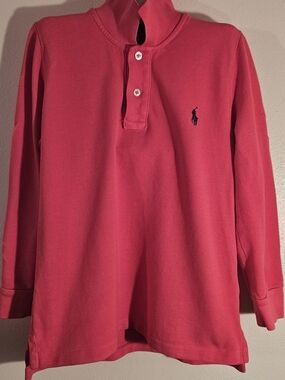 Ralph Lauren Kids Long-Sleeve Polo Shirt in Pink